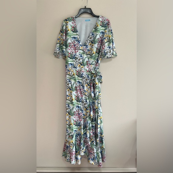 J. Mclaughlin ‘Audette Gardenside’ Silk Blend Floral Wrap Dress, size S - Picture 3 of 12